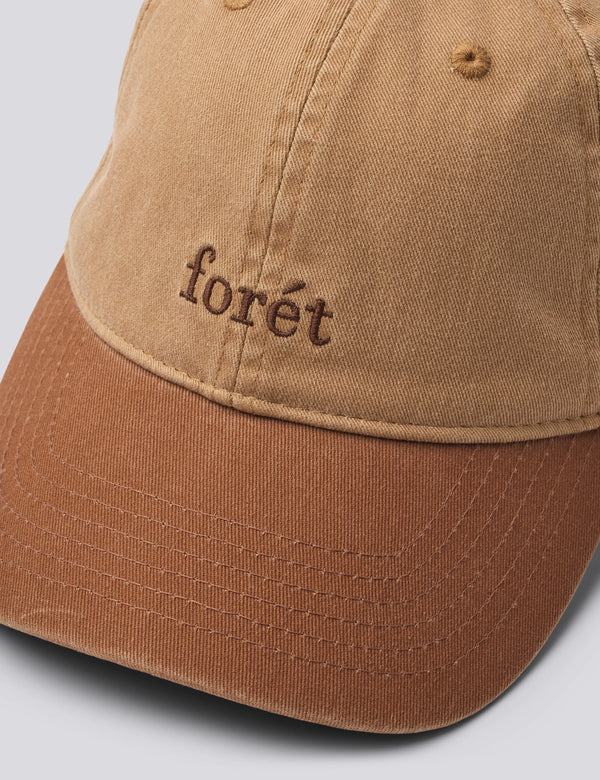HAWK WASHED 2-TONE CAP - KHAKI/BROWN