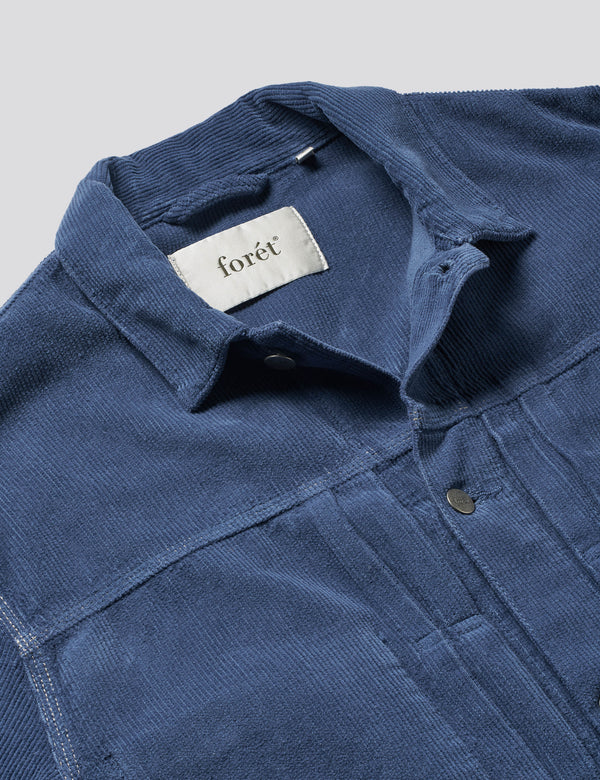HAZY CORUDROY JACKET - MEDIUM BLUE