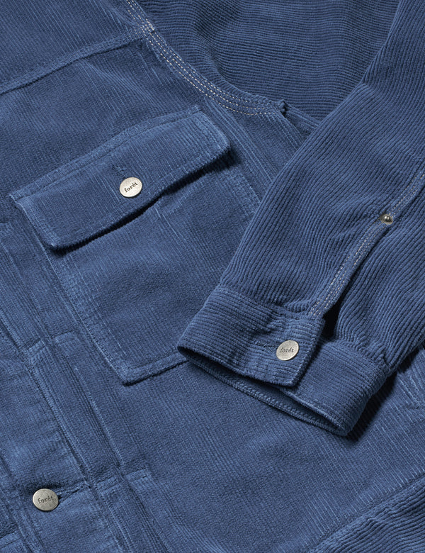 HAZY CORUDROY JACKET - MEDIUM BLUE