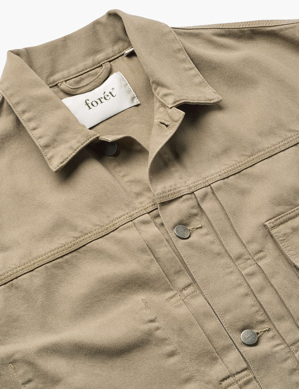 HAZY TWILL JACKET - LIGHT TAUPE
