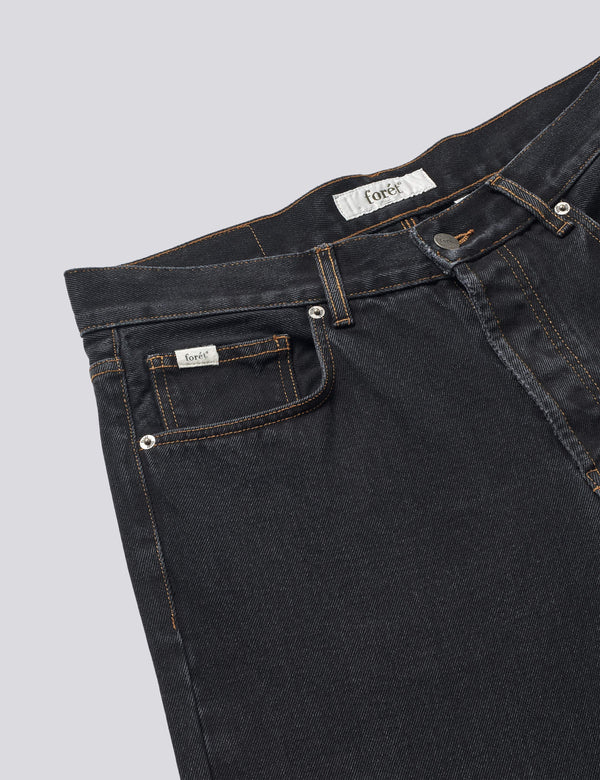 HEATH REGULAR FIT JEANS - BLACK STONE WASH