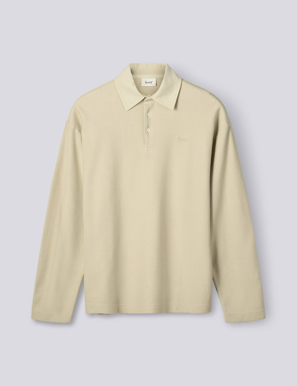 HERB TEXTURED POLO - CHALK