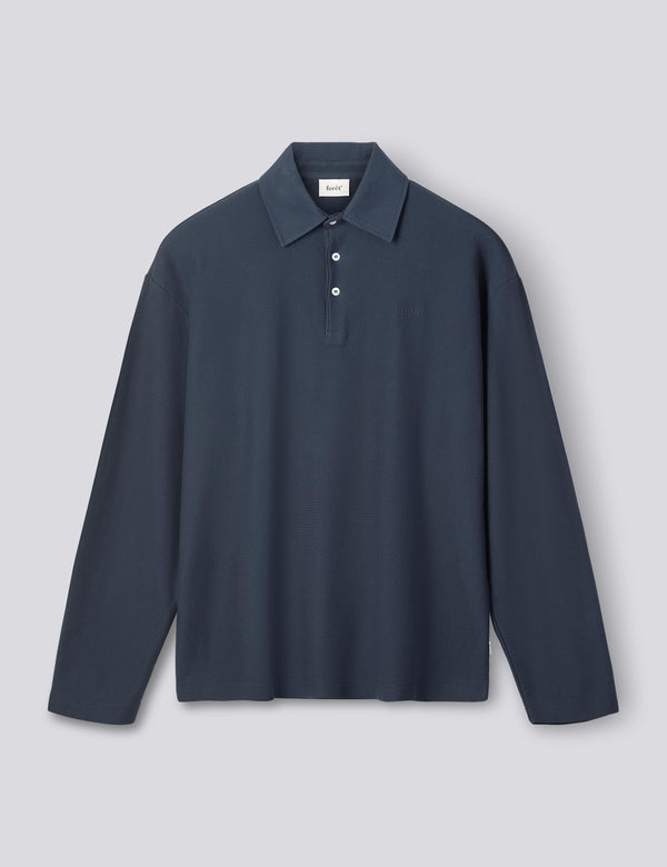 HERB TEXTURED POLO - NAVY