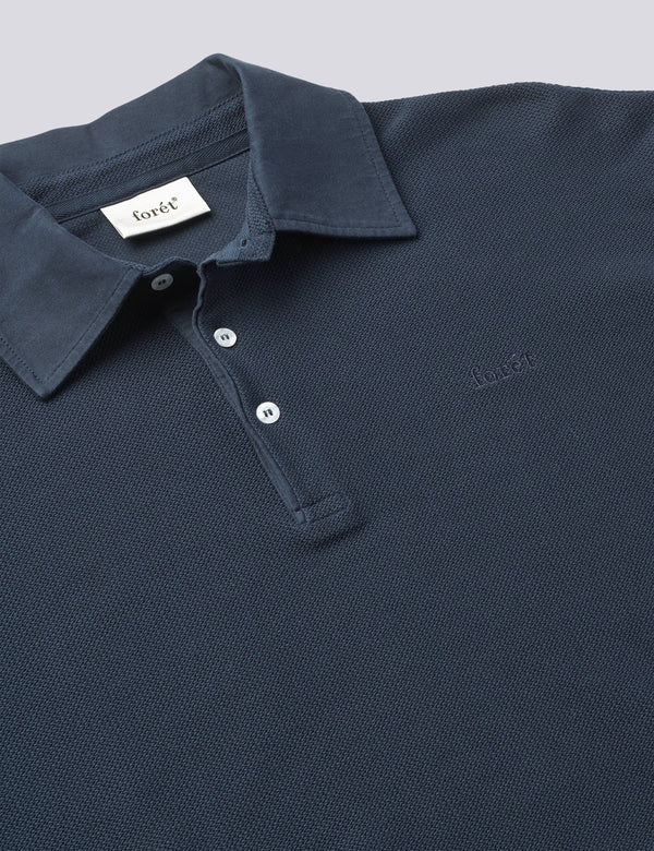 HERB TEXTURED POLO - NAVY