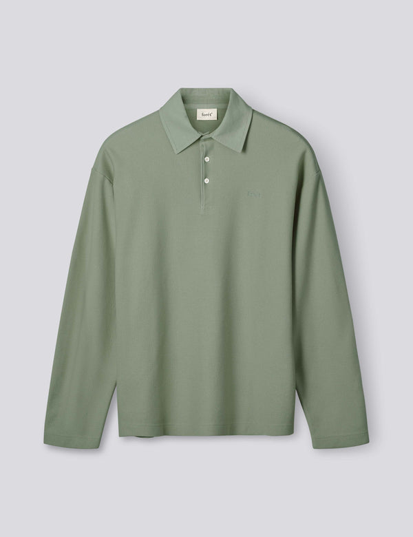HERB TEXTURED POLO - GREEN OXIDE