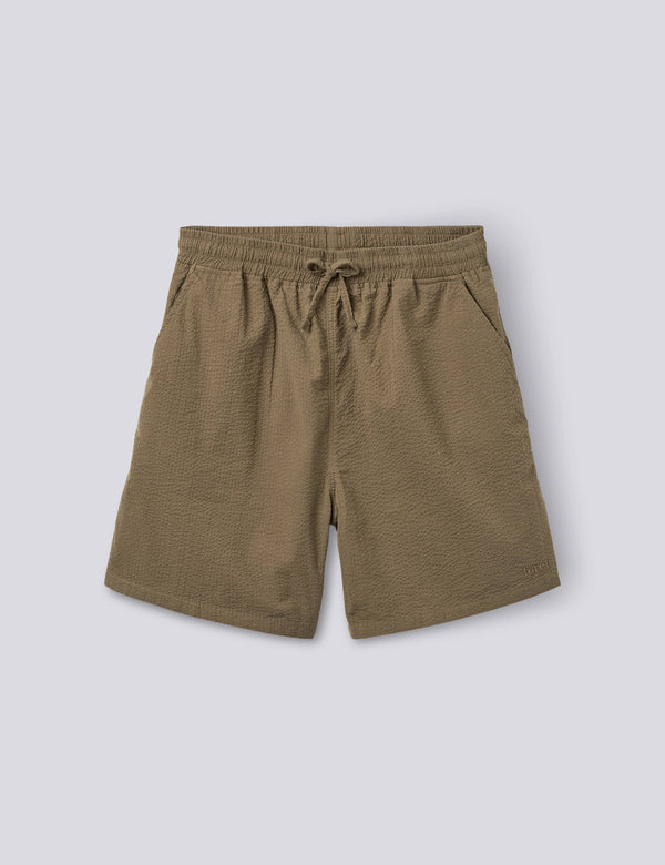 HUSH SEERSUCKER SHORTS - STONE