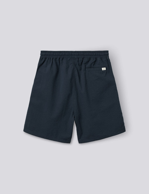 HUSH SEERSUCKER SHORTS - NAVY