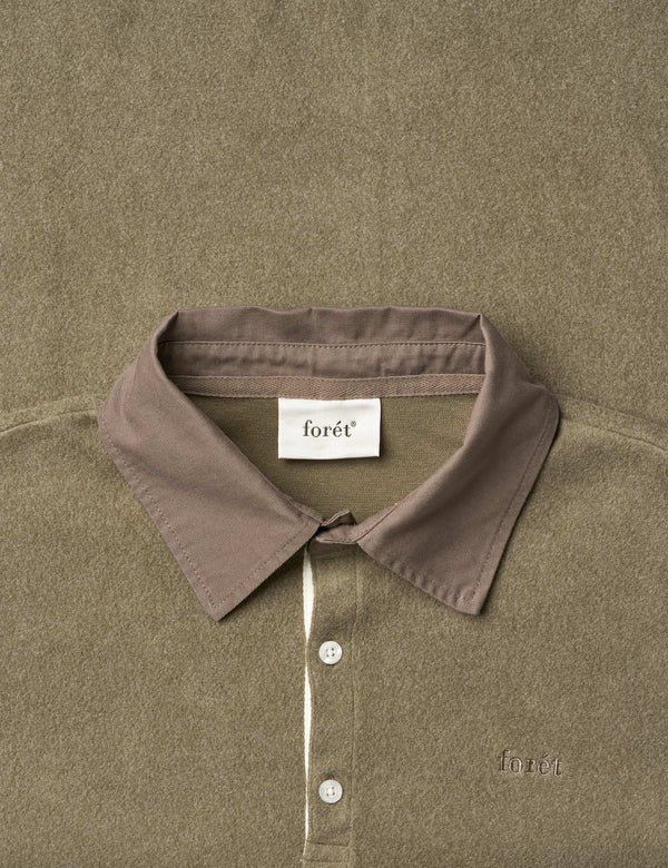 HERB BRUSHED RUGBY - WASHED BROWN