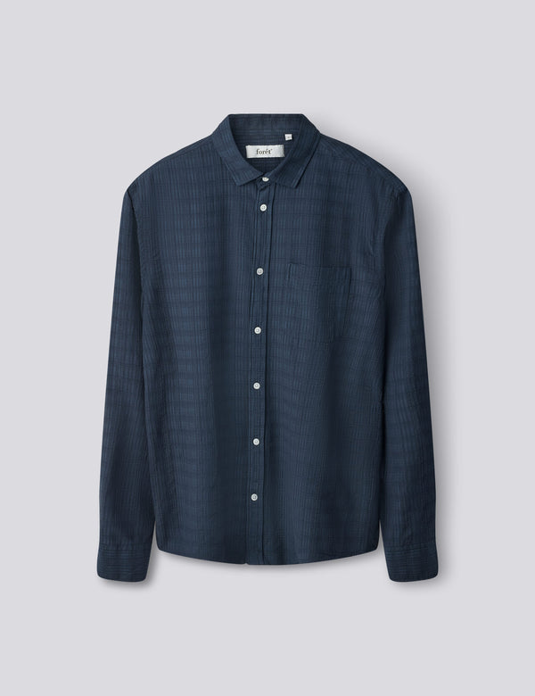 JUNO STRUCTURED SHIRT - NAVY