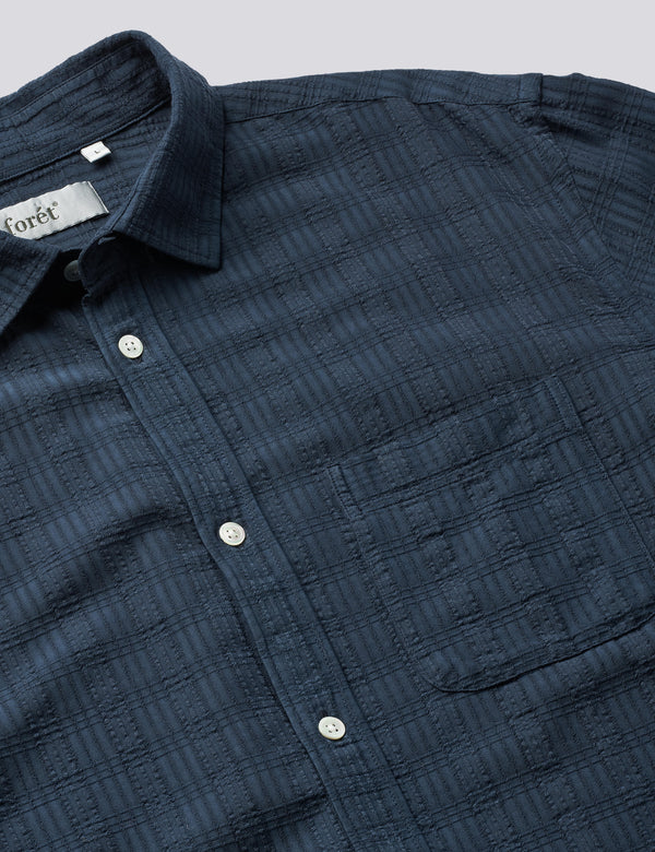 JUNO STRUCTURED SHIRT - NAVY