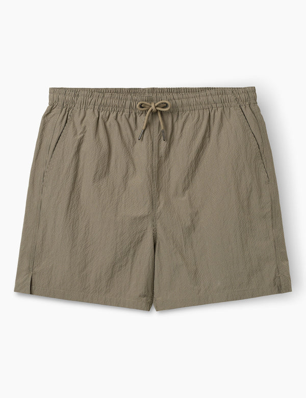 KEEL SWIM SHORTS - KHAKI CHECK