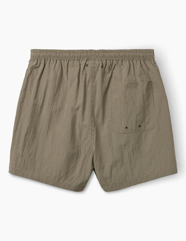 KEEL SWIM SHORTS - KHAKI CHECK