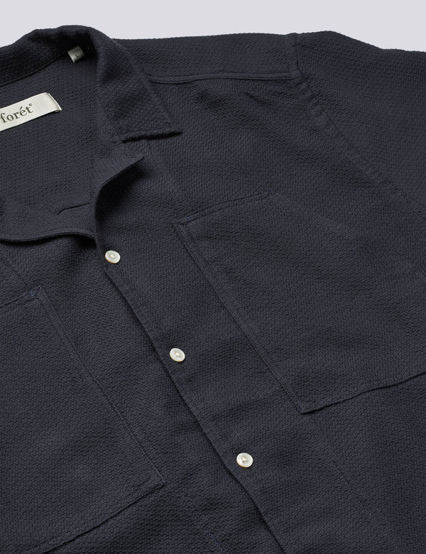 LAGOON GIRO INGLESE REGULAR FIT SS SHIRT - BLACK