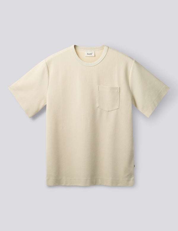 LAUREL RIB POCKET T-SHIRT - CLOUD
