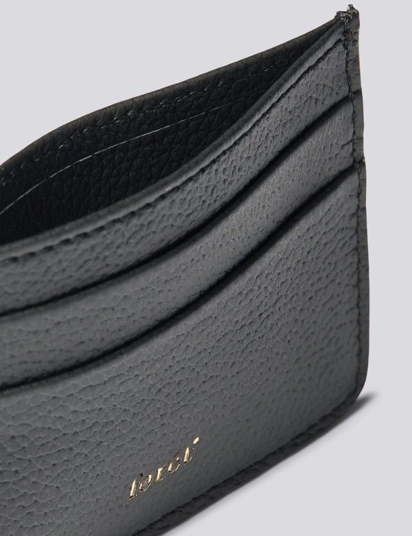 LEATHER CARDHOLDER - BLACK