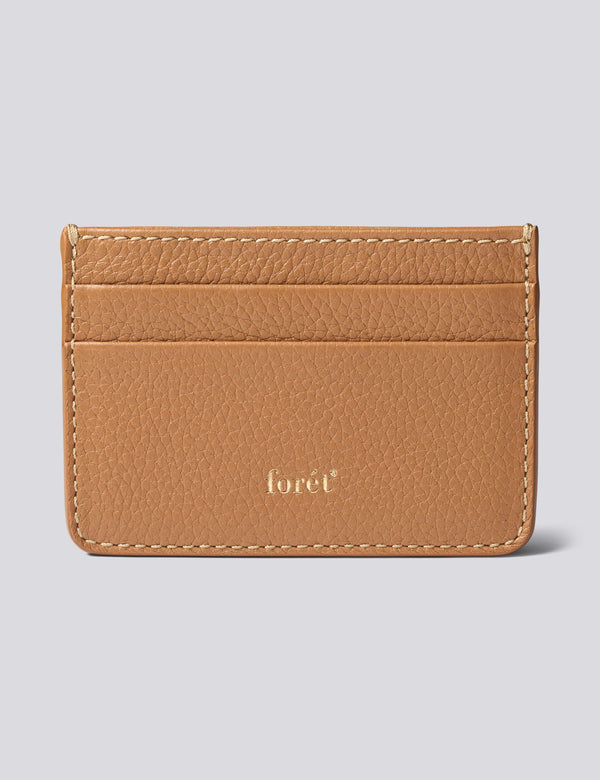LEATHER CARDHOLDER - COGNAC
