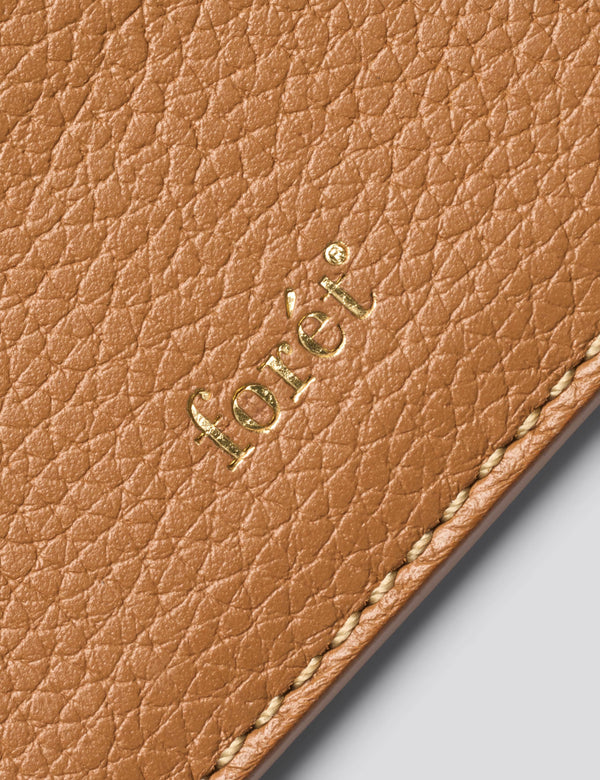 LEATHER CARDHOLDER - COGNAC