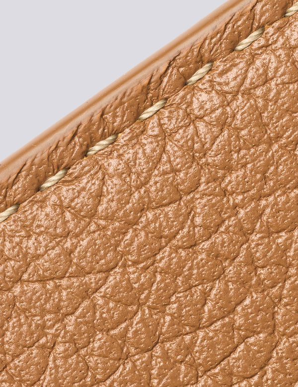 LEATHER CARDHOLDER - COGNAC