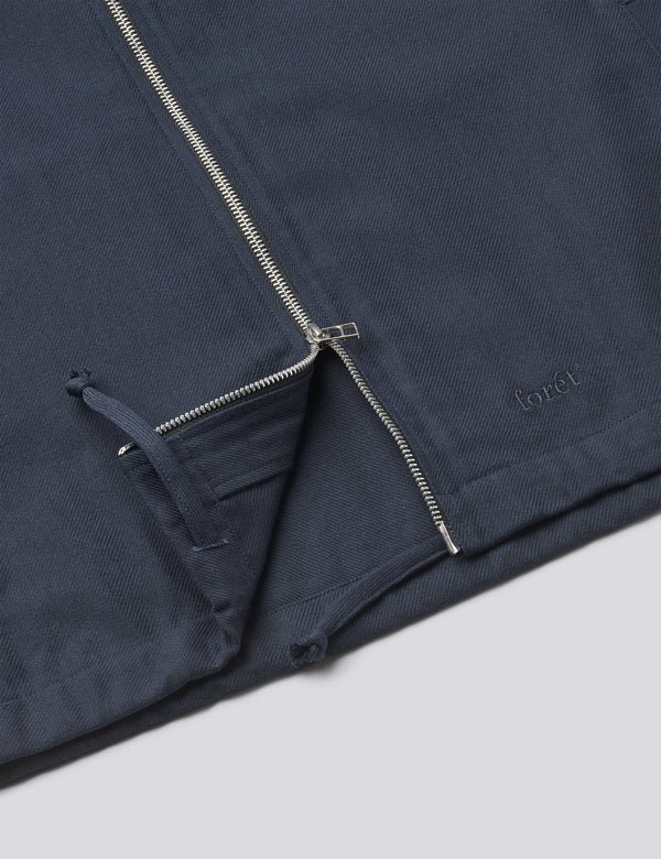 LOFT ZIP TWILL SHIRT - NAVY