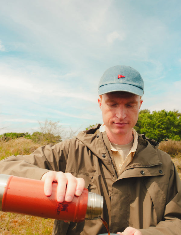 FLAG WASHED CAP - DENIM