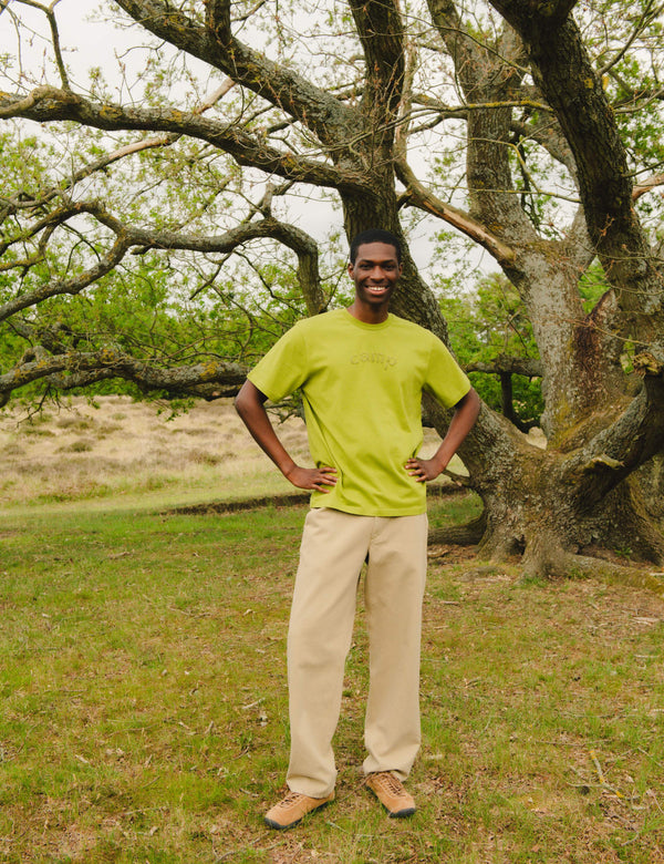 CAMP T-SHIRT - MOSS GREEN/LIGHT GREEN