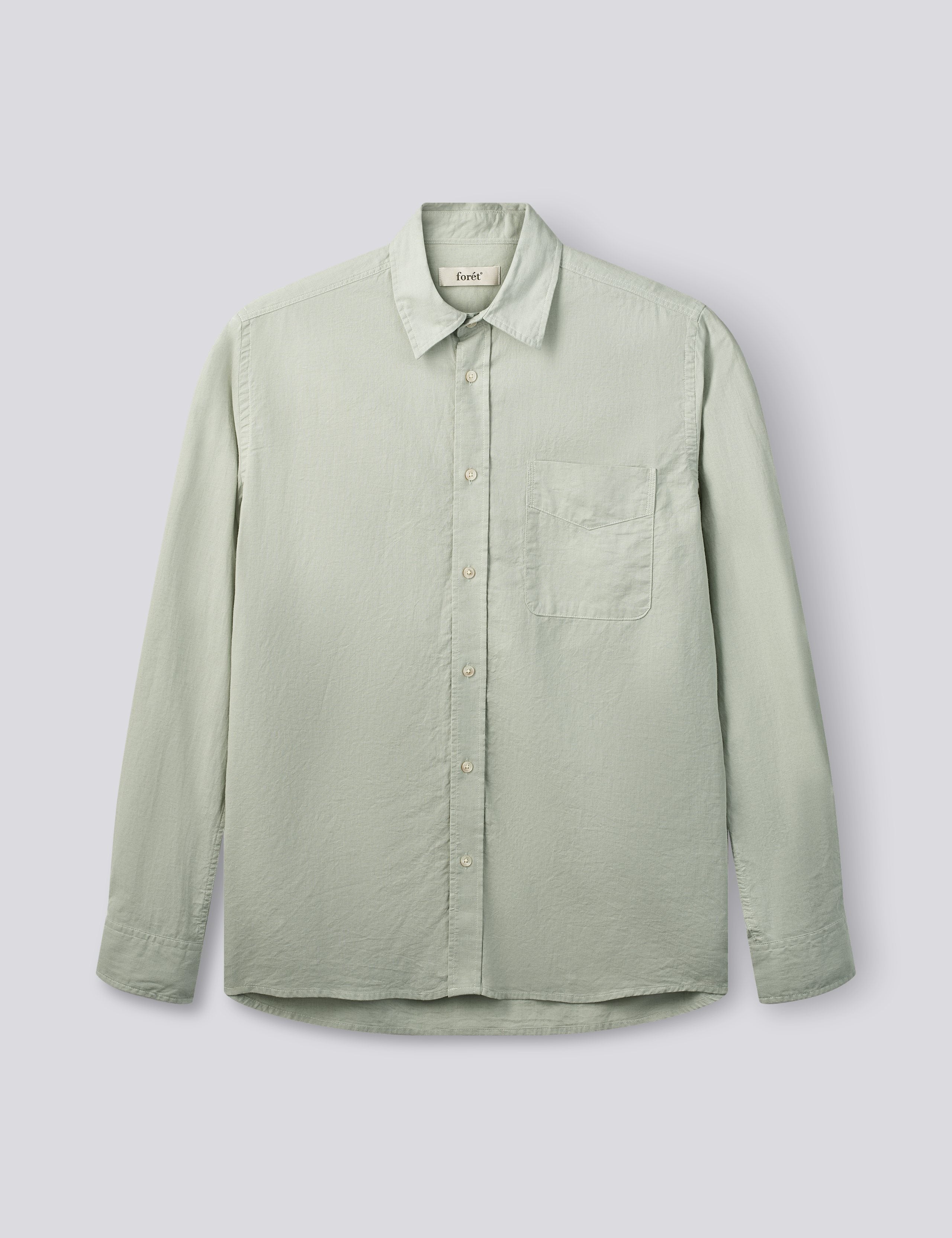 MAPLE REGULAR FIT LINEN SHIRT - PALE BLUE – foret