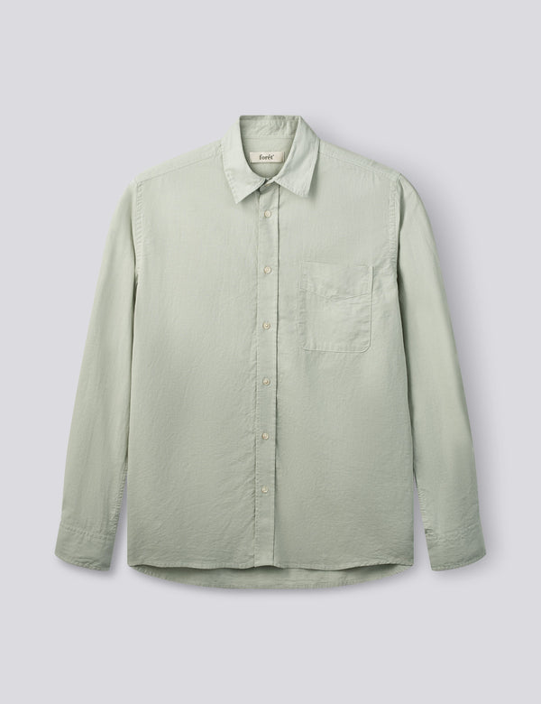 MAPLE REGULAR FIT LINEN SHIRT - PALE BLUE
