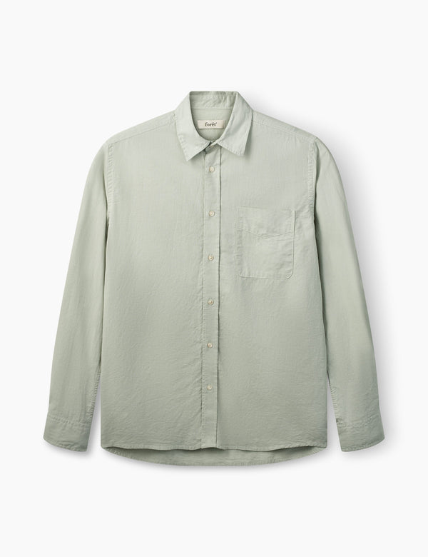 MAPLE REGULAR FIT LINEN SHIRT - PALE BLUE