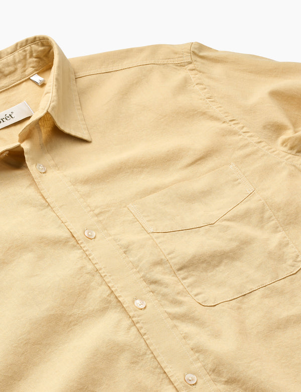 MAPLE REGULAR FIT LINEN SHIRT - VINTAGE YELLOW