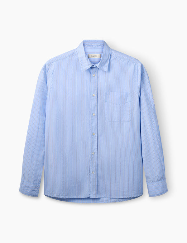 MAPLE REGULAR FIT POPLIN SHIRT - BLUE STRIPE