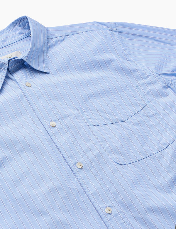 MAPLE REGULAR FIT POPLIN SHIRT - BLUE STRIPE