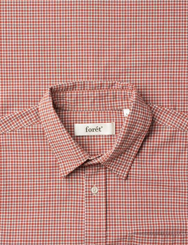 MAPLE REGULAR FIT CHECK SHIRT - SUMAC RED