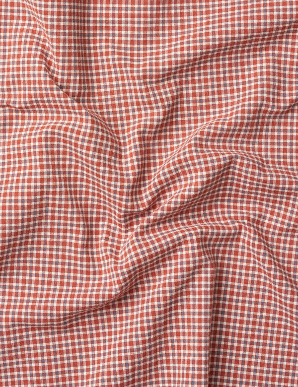 MAPLE REGULAR FIT CHECK SHIRT - SUMAC RED