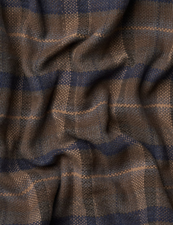 MOON RELAXED FIT OVERSHIRT - WOOD CHECK