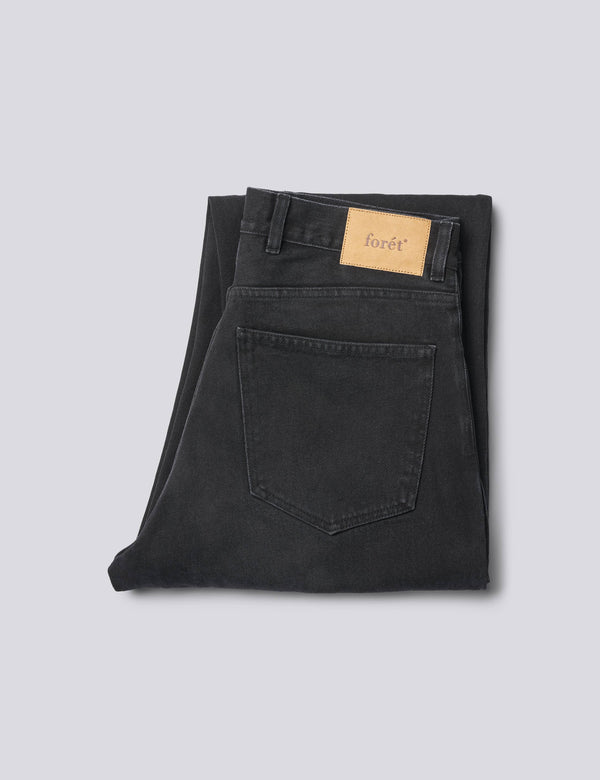 MOOR RELAXED FIT JEANS - WASHED BLACK
