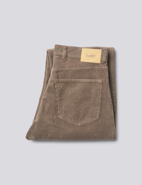 MOOR RELAXED FIT 5-POCKET CORDUOY PANTS - FADED WOOD