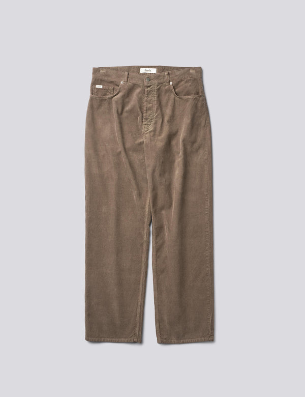 MOOR RELAXED FIT 5-POCKET CORDUOY PANTS - FADED WOOD