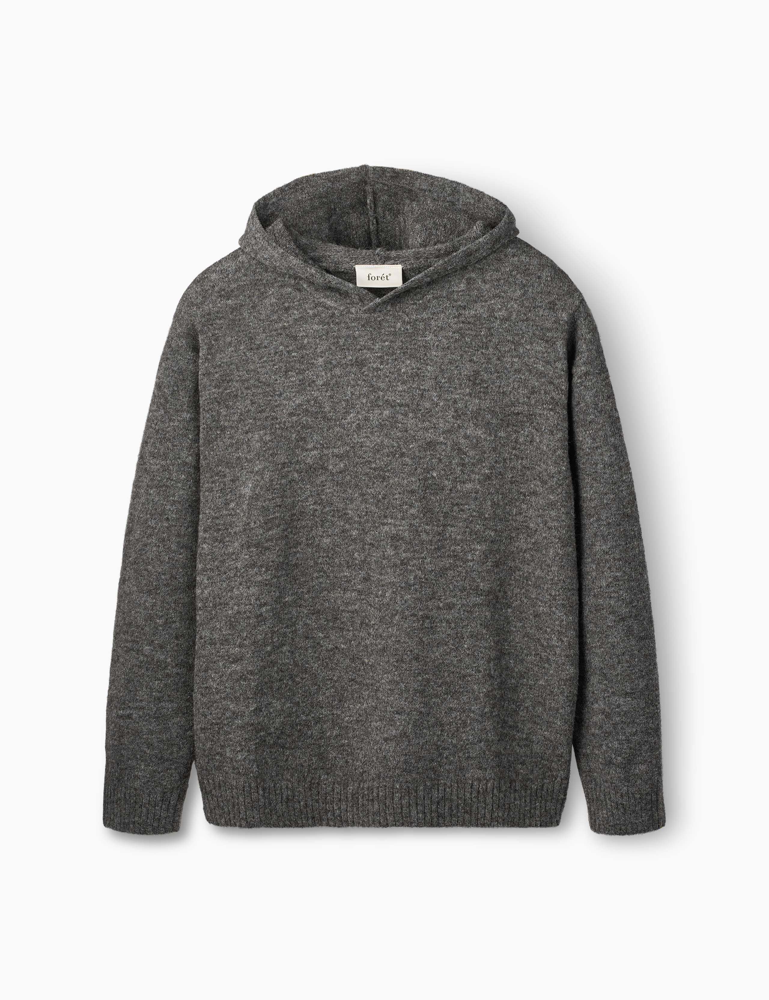 NIGHT WOOL HOODIE - DARK GREY MELANGE