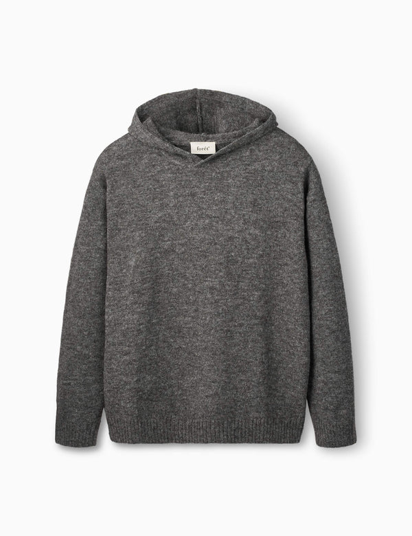 NIGHT WOOL HOODIE - DARK GREY MELANGE