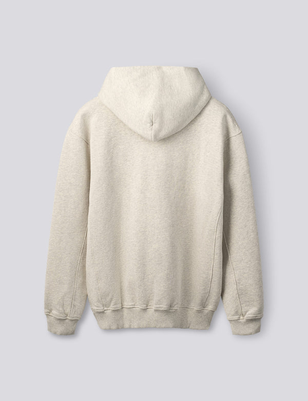NOON HOODIE - SNOW MELANGE