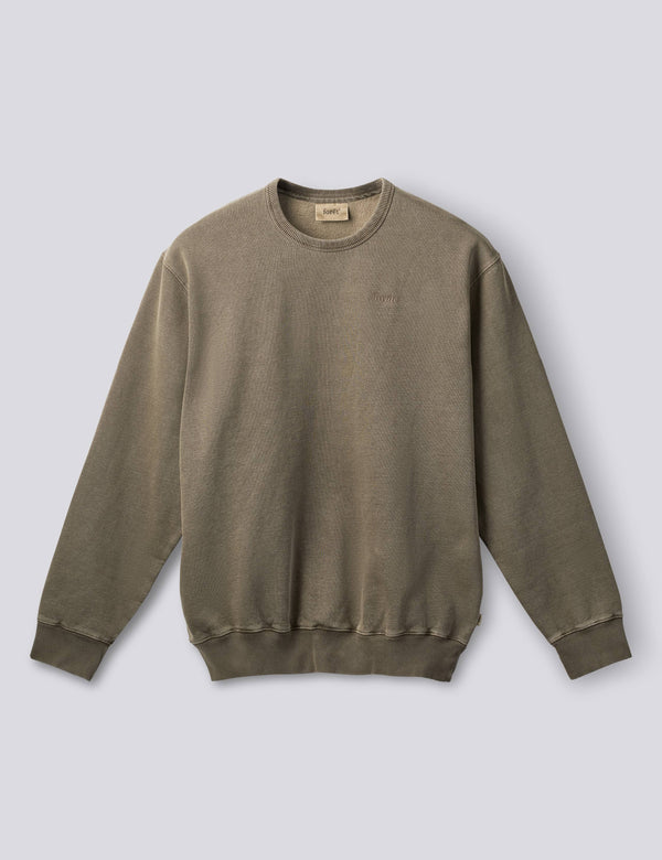 NOON PIGMENT DYED SWEATSHIRT - WOOD