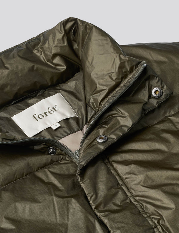 OAT PUFFER JACKET - DARK MOSS