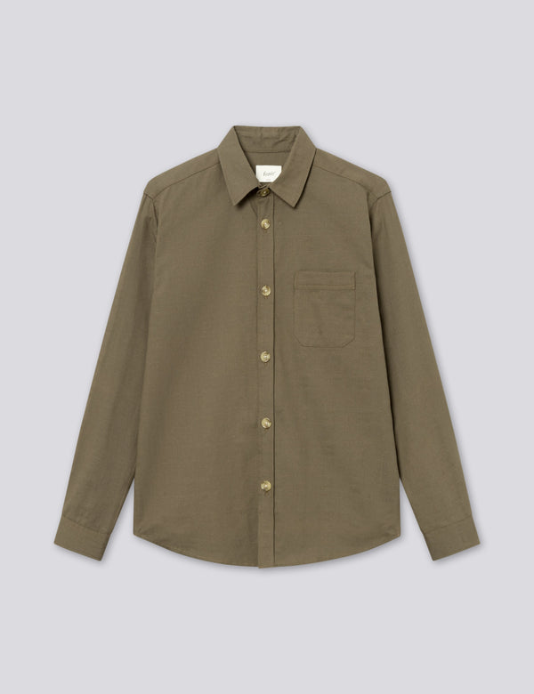 MAP JACQUARD SHIRT - ARMY