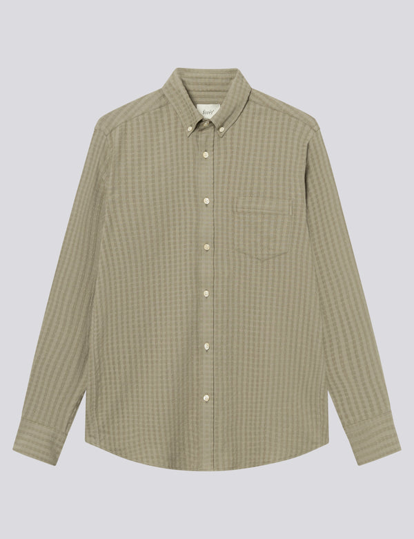DAWN JACQUARD SHIRT - DUSTY OLIVE