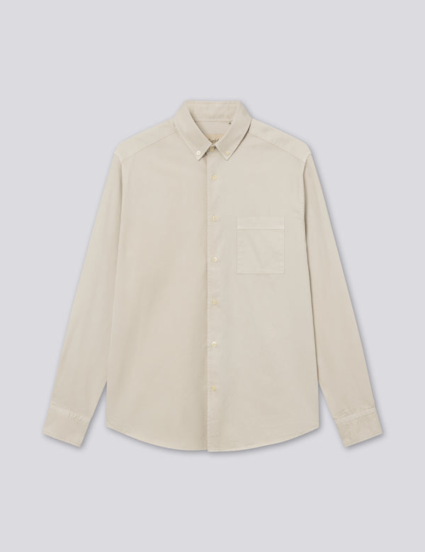 CAMP LIGHT TWILL SHIRT - OAT