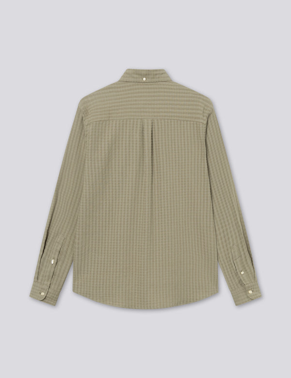 DAWN JACQUARD SHIRT - DUSTY OLIVE