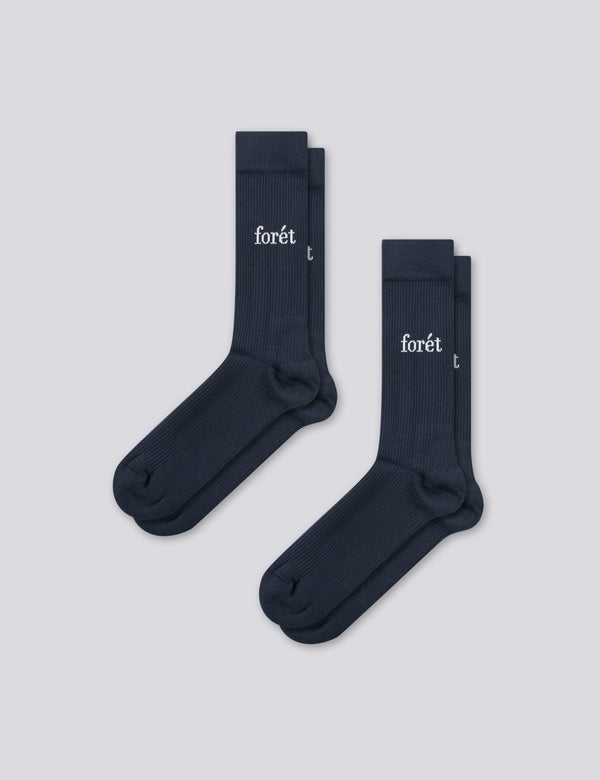 WALK SOCKS 2-PACK - NAVY/WHITE