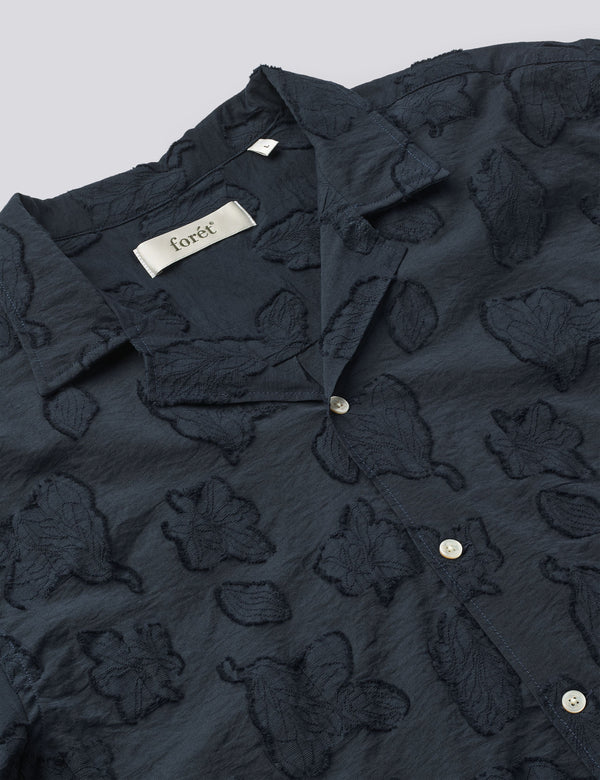PEER JACQUARD REGULAR FIT SHIRT - NAVY