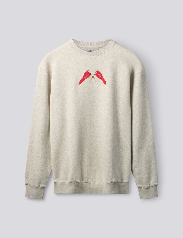 PENNANT SWEATSHIRT - SNOW MELANGE
