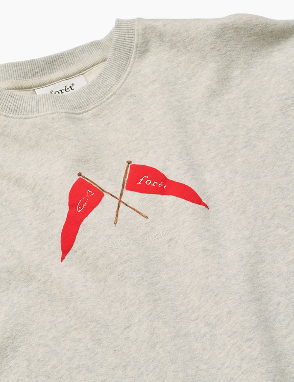 PENNANT SWEATSHIRT - SNOW MELANGE
